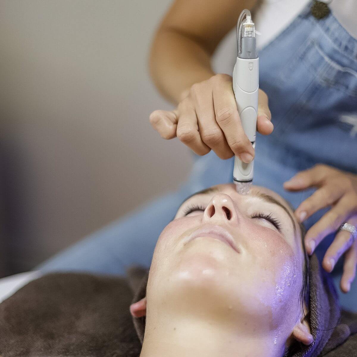 HydraFacial vortex extraction treatment at Inde Salon, Quincy MA